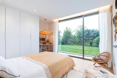 Un ou plusieurs lits dans un hébergement de l'établissement Futuriste - Exceptional residence with panoramic view