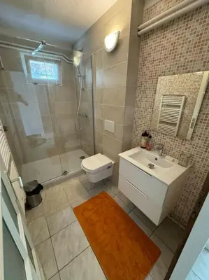 Salle de bains dans l'établissement Maison avec Jardin Bron Centre Proche EUREXPO