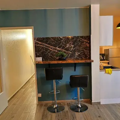 Cuisine ou kitchenette dans l'établissement Studio cosy confort moderne