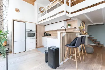 Cuisine ou kitchenette dans l'établissement MDOR - Atoll - Appt au cœur de Lyon