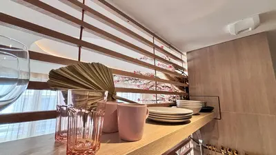 Cuisine ou kitchenette dans l'établissement Blossom Suite-Hyper centre Jacuzzi Balcon clim