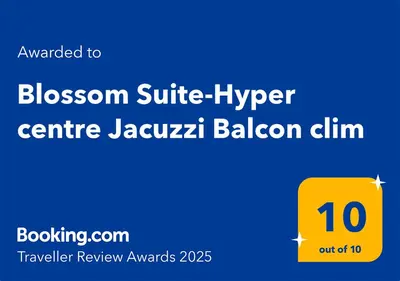 Certificat, récompense, panneau ou autre document affiché dans l'établissement Blossom Suite-Hyper centre Jacuzzi Balcon clim