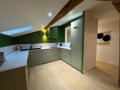 Cuisine ou kitchenette dans l'établissement Romance