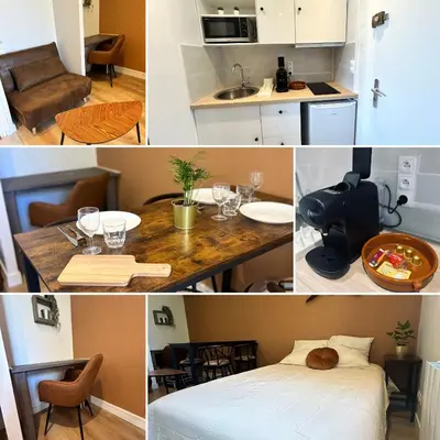 Cuisine ou kitchenette dans l'établissement Le Cosy Shelby Proche gare 150m