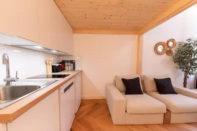 Cuisine ou kitchenette dans l'établissement Le Royal - Studio Mezzanine Plein Centre