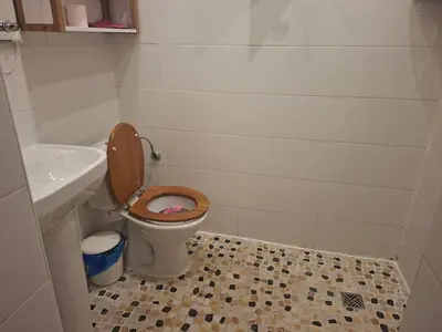Salle de bains dans l'établissement Studio avec jacuzzi
