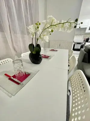 Coin salon dans l'établissement Appartement spacieux et moderne