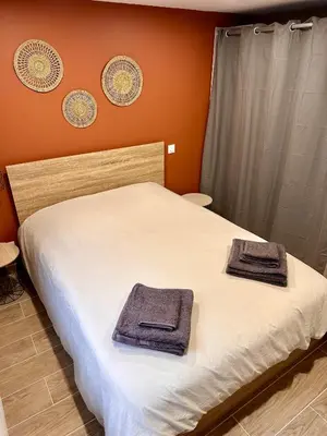 Un ou plusieurs lits dans un hébergement de l'établissement Appartement Sainte-Catherine