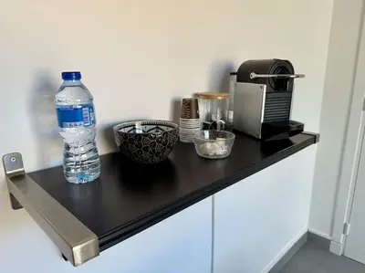 Cuisine ou kitchenette dans l'établissement Appartement spacieux
