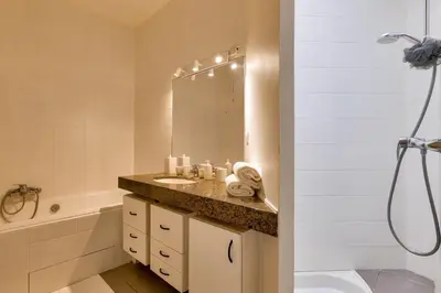 Salle de bains dans l'établissement Appartement au coeur de la presqu'ile