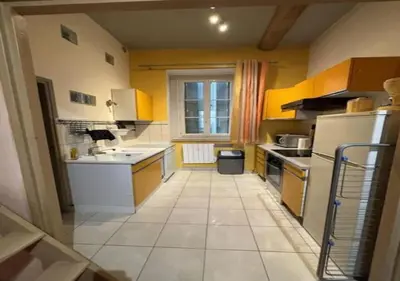 Cuisine ou kitchenette dans l'établissement Appartement au centre de Tarare