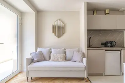 Cuisine ou kitchenette dans l'établissement Studio with sleeping area for 4, Saint-Didier