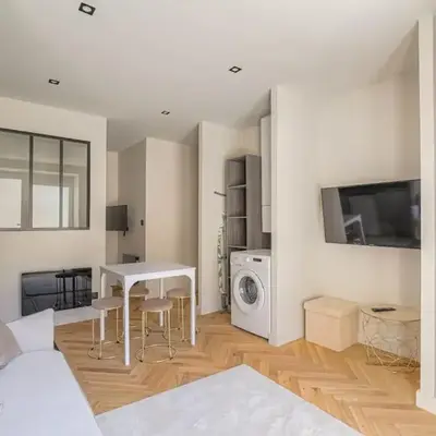 Studio with sleeping area for 4