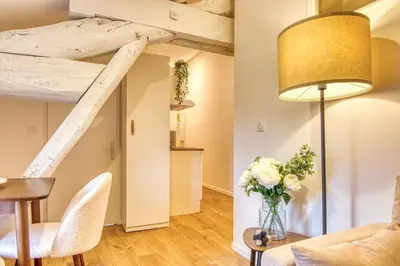 Coin salon dans l'établissement Le Cocon - Appart climatisé - cœur de Lyon 5ème