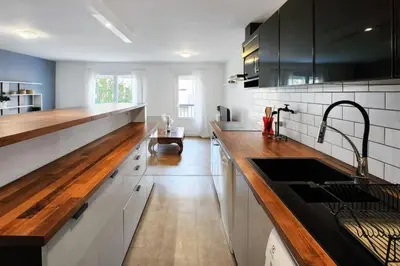 Cuisine ou kitchenette dans l'établissement Cosy Charpennes