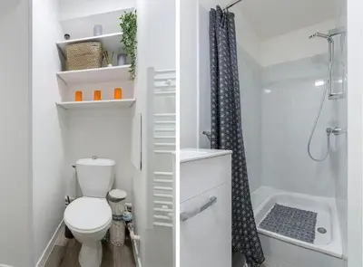 Salle de bains dans l'établissement ONE NIGHT in LYON - UNE NUIT à LYON