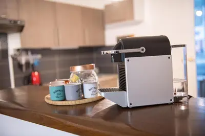 Cuisine ou kitchenette dans l'établissement Écrin de Lumière - Au Sud de Vienne