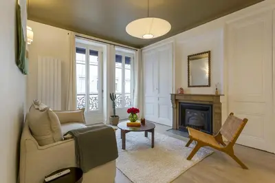 Coin salon dans l'établissement Le Bonheur - 7 minutes du centre de Lyon