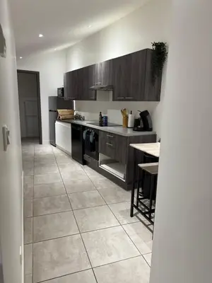 Cuisine ou kitchenette dans l'établissement T2 Bis