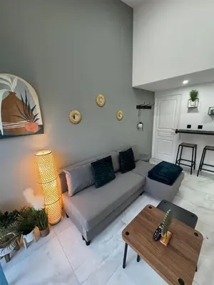 Coin salon dans l'établissement La lyonnaise dans la jungle urbaine