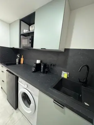 Cuisine ou kitchenette dans l'établissement La lyonnaise dans la jungle urbaine