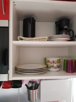 Cuisine ou kitchenette dans l'établissement A L'Orée du Bois