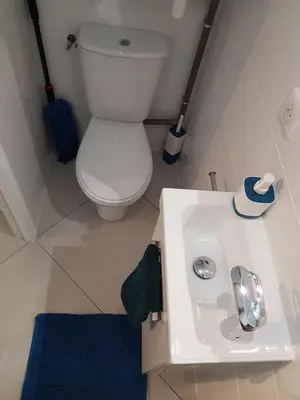 Salle de bains dans l'établissement A L'Orée du Bois