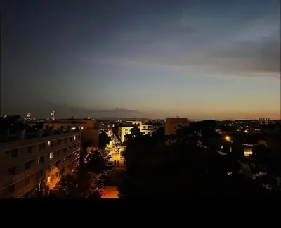Vue générale sur Villeurbanne ou vue de la ville depuis l'appartement