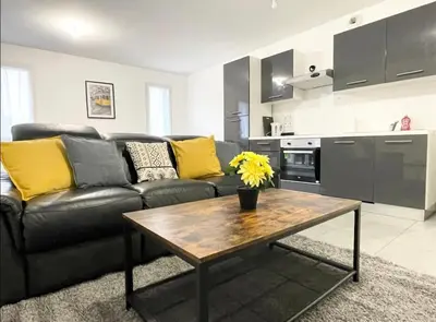 Cuisine ou kitchenette dans l'établissement Appartement - Le Salengro