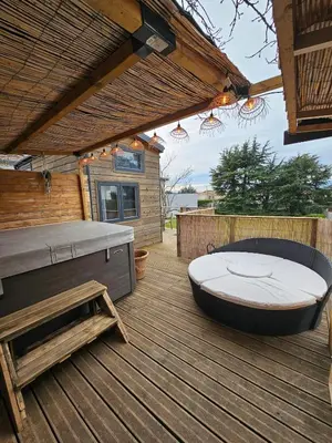 Balcon ou terrasse dans l'établissement Le Cocon à Bulles