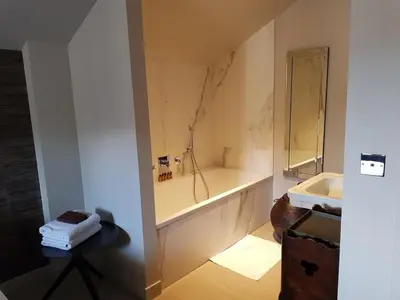 Salle de bains dans l'établissement Lyon 4e Croix Rousse Maison complète Jardin