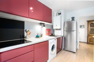 Cuisine ou kitchenette dans l'établissement L'escapade - Confort et calme