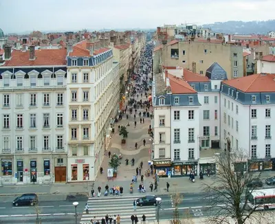 Vue générale sur Lyon ou vue de la ville depuis l'appartement