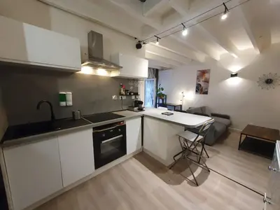 Cuisine ou kitchenette dans l'établissement Le Duplex, Centre, Calme, Terrasse