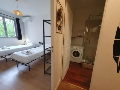 Un ou plusieurs lits dans un hébergement de l'établissement Le Duplex, Centre, Calme, Terrasse