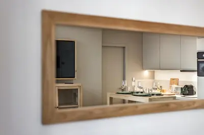 Cuisine ou kitchenette dans l'établissement All in Lyon | Chalet urbain chic climatisé Lyon 6