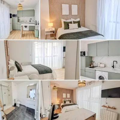 Cuisine ou kitchenette dans l'établissement Studio Cosy idéalement situé