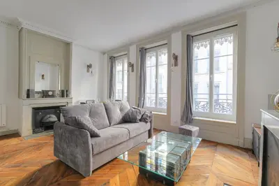 Coin salon dans l'établissement Caractère et Charmant à Cordeliers
