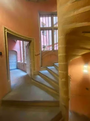 Un ou plusieurs lits dans un hébergement de l'établissement Le Prestige Vieux Lyon, Duplex Vue sur la Saône