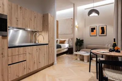 Cuisine ou kitchenette dans l'établissement La Suite - Terreaux I - Studio with AC