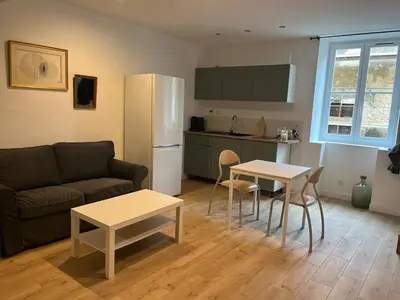 Cuisine ou kitchenette dans l'établissement Studio climatisé