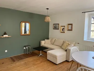 Coin salon dans l'établissement Appartement duplex centre historique