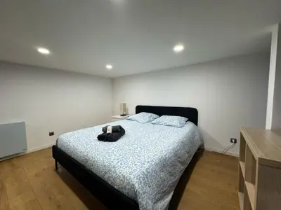 Un ou plusieurs lits dans un hébergement de l'établissement Studio cosy proche du centre de Lyon