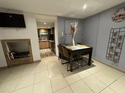 Cuisine ou kitchenette dans l'établissement Tiny house 3 terrasse-parking Groupama Stadium LDLCArena