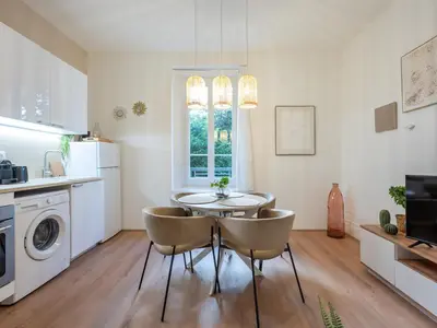Cuisine ou kitchenette dans l'établissement BnGo I Luxe & Confort I Gare PartDieu, 2 personnes, Aéroport, Rhone-Express