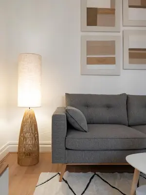 Coin salon dans l'établissement BnGo I Luxe & Confort I Gare PartDieu, 2 personnes, Aéroport, Rhone-Express