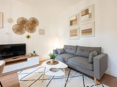 Coin salon dans l'établissement BnGo I Luxe & Confort I Gare PartDieu, 2 personnes, Aéroport, Rhone-Express