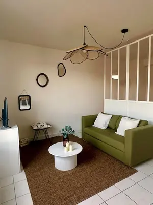 Coin salon dans l'établissement Le Croix-Roussien - Apartment 30m2