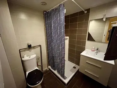 Salle de bains dans l'établissement Appartement 2 chambres - proche Métro à 10min de Bellecour