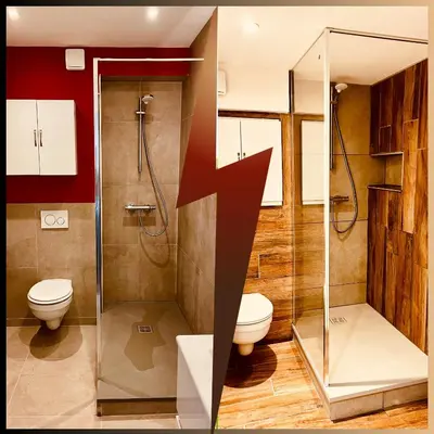 Salle de bains dans l'établissement Le Duo Forézien - 2 Apts au RDC côte à côte - Proche gare et centre - Wifi